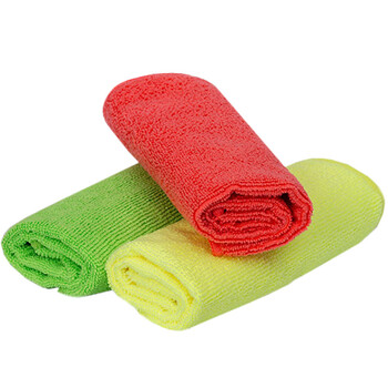 兰诗（LAUTEE）PA1041 红色微纤双面方巾毛巾 40*40