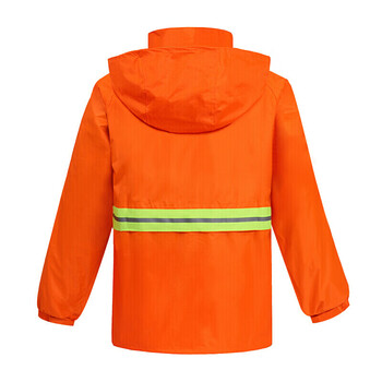 谋福CNMF成人分体环卫安全反光警示雨衣雨裤套装工作服雨衣可定制（YGC03款加帽檐  2XL180 ）716
