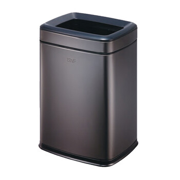 南 SF10-F01 南方长方形房间桶 黑金 商用酒店宾馆客房不锈钢垃圾桶 果皮桶 内桶容量10升
