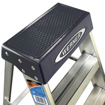 稳耐 werner 150B 铝合金梯凳加厚折叠人字梯工程梯三步登高楼梯凳工业梯子
