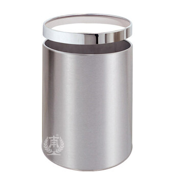 南 GPX-21 南方房间垃圾桶 大号砂钢 商用酒店宾馆客房不锈钢垃圾桶带活动钢圈 房间桶 果皮桶