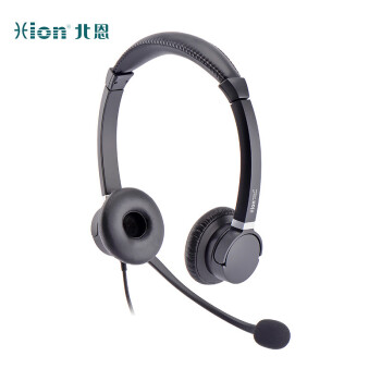 北恩（HION）FOR900D 头戴式双耳话务耳机/客服中心/在线教育培训/降噪坐席耳麦-USB+调音量+闭音(B7)