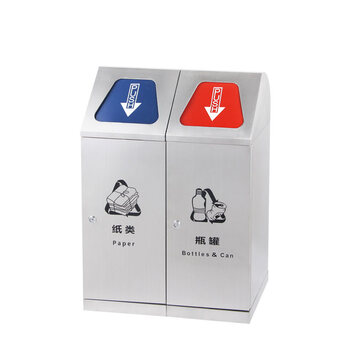 庄太太【不锈钢单桶其他】不锈钢环保室内分离分类垃圾桶商场超市酒店地铁车站垃圾筒箱