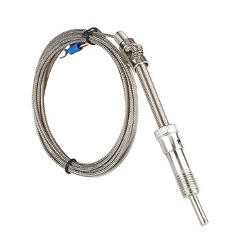 匡建仪表（CONJANT）压簧式热电偶 热电阻K型E型PT100电热偶温度传感器温控仪探头测温线 PT100型压簧-3米 