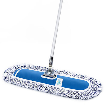 美家日记 商用平板拖把 物业保洁大号尘推 木地板大理石瓷砖吸水棉纱地推 豪华加厚款平板拖把90CM