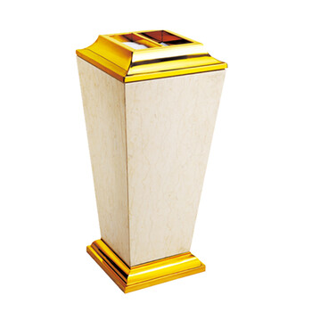 南 GPX-217A 南方锥形座地烟灰桶 镜金 商场垃圾筒酒店落地烟灰桶立式果皮桶 商用垃圾桶