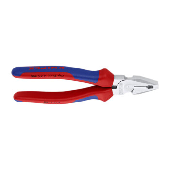 凯尼派克（KNIPEX）02 05 180 省力型钢丝钳 七寸 镀铬 双色手柄 180mm 切割类工具 钢