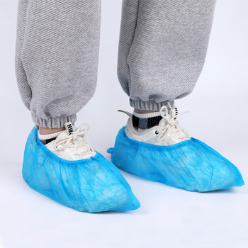 康丽雅 K-1346 短款无纺布鞋套 办公机房清洁防尘鞋套 100只