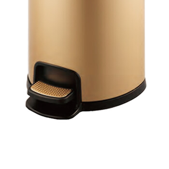 南 SJ20-D01 半圆形全钢脚踏桶  香槟金 果皮桶  商用酒店宾馆客房不锈钢垃圾桶 容量20升