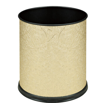 南 GPX-106 南方圆形单层垃圾桶 金飘带花纹 商用垃圾桶 酒店宾馆客房果皮桶