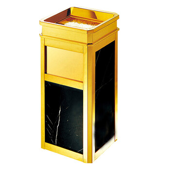 南 GPX-17B 方水晶 南方座地烟灰桶 镜金 办公楼立式座地烟灰桶户外垃圾箱大厅大堂电梯口烟灰桶