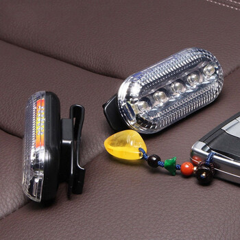 百舸 肩灯 警示灯红蓝爆闪  保安值勤巡逻便携式肩夹LED闪光灯 骑行夜跑 电池款 