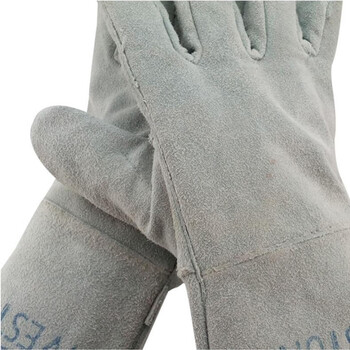 威仕盾（WESTUN）G-1649 35CM BC级牛二层断背电焊手套 灰色 XL码 1副