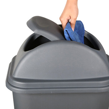 白云清洁（baiyun cleaning）AF07008 塑料 小号带盖的 垃圾桶