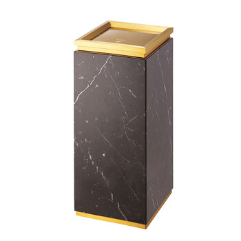 南 GPX-7M 南方座地垃圾桶 黑白根天然大理石 防指纹垃圾桶 公用垃圾箱 果皮桶 内桶容量22升