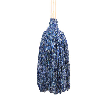 庄太太 【加大圆头木杆桔色】木杆墩棉线墩布老式保洁毛巾布拧水拖把