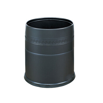 南 GPX-107A 南方双色浮雕花套装垃圾桶  黑色 酒店宾馆商用客房不锈钢垃圾桶 居家房间桶 果皮桶