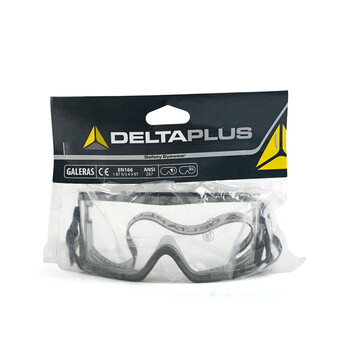 代尔塔防护眼镜防喷溅防冲击防雾防刮擦护目镜透明 101104