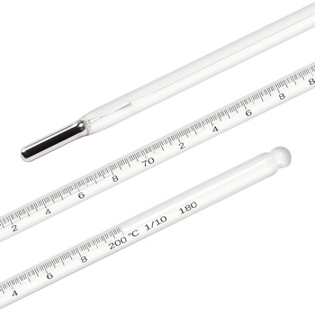 匡建仪表二等标准玻璃温度计WBG系列150-200℃1支长度54cm 分度值0.1℃ 可过检 高精度 实验室用 150-200℃ 