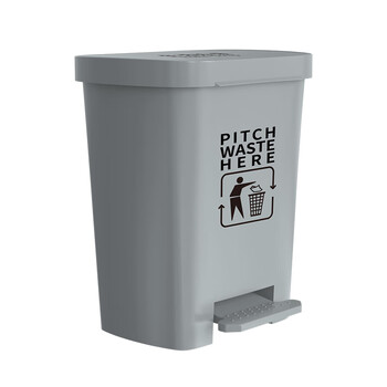 科力邦（Kelibang） 垃圾桶 脚踏式户外垃圾桶大号加厚环卫垃圾桶带盖 40L办公塑料垃圾桶商用 KB1034 灰色