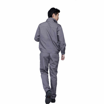 劳保佳 秋冬长袖工作服套装 男女上衣裤子藏青色套装175/XL