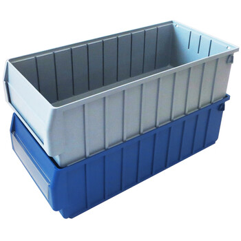 兰诗（LAUTEE）5023H分隔式多功能零件盒 塑料分格箱配件收纳箱  灰色500*235*140