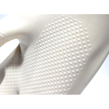 安健 乳胶手套60CM加厚耐酸碱抗撕裂化工劳保手套 白 1付