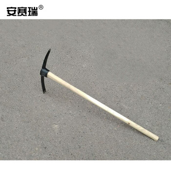 安赛瑞 洋镐 十字镐 木柄钢镐 锰钢镐头 开荒工地施工户外清洁工具 90cm 23944