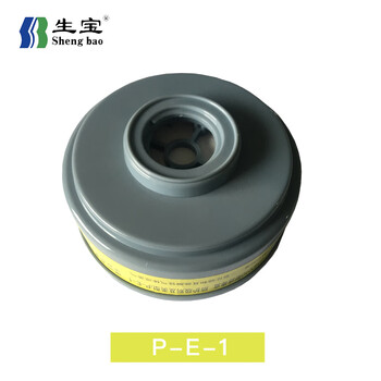 生宝 GM2010 P-E-1 滤毒盒防毒面具过滤件 SO₂及其他酸性气体或蒸汽防护   