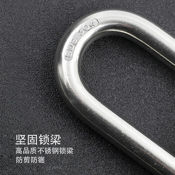 飞尔（FLYER）304不锈钢叶片挂锁 户外防水防锈安全挂锁 柜门防盗工具锁【30mm长梁不通开 带钥匙】