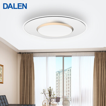 达伦（DALEN）吸顶灯LED立体光源现代简约大气家用艺术餐厅卧室客厅灯具 遥控调光调色39W金色款