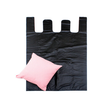 兰诗（LAUTEE）DA4018 手提式黑色加大号垃圾袋塑料袋 70*102cm（50）个/包 黑色加厚