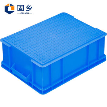 固乡加厚塑料物流周转箱 零件盒 物料箱 分类筐 工具箱 储物箱 收纳箱 搬家整理箱 蓝色A4#箱410*305*147mm