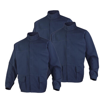 代尔塔/DELTAPLUS 403027 三防夹克  防化阻燃 劳保工作服TONV3 藏青色 L 1件 企业专享