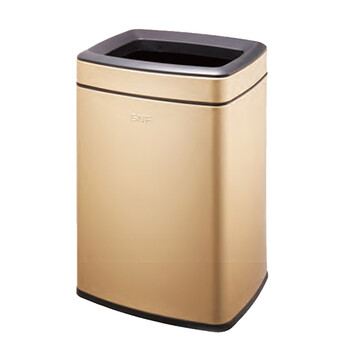 南 SF10-F01 长方形房间桶 闪银香槟金 商用酒店宾馆客房不锈钢南方垃圾桶 果皮桶 内桶容量10升