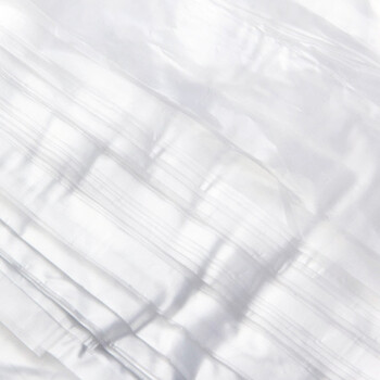 兰诗（LAUTEE）LJD-9113 全新料大号透明平口垃圾袋 白色塑料袋 80*100cm*100只装