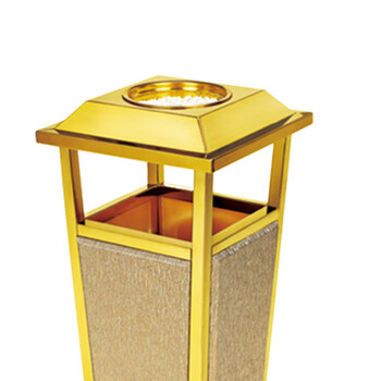 南 GPX-113B 南方黑金钢烟灰桶 镜金 商场垃圾筒酒店落地烟灰桶立式果皮桶商用垃圾桶