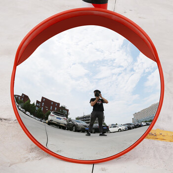 坚冠 交通道路广角镜 停车场车库弯道凸面反光镜 路口转角弯球镜凹凸镜防盗镜 直径80CM室外镜