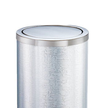 南 GPX-205C 南方小号圆形翻盖垃圾桶 镜钢 不锈钢垃圾桶 客厅卫生间 厨房 酒店客房桶