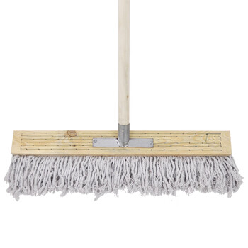 兰诗（LAUTEE）DM-060 木柄老式棉线拖把 工厂车间物业用大号尘推排拖 60厘米