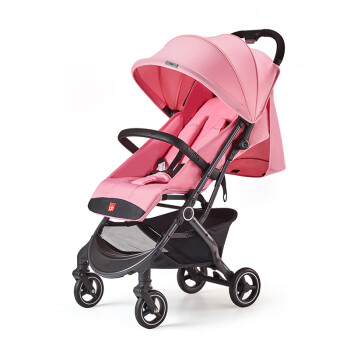 gb好孩子 婴儿车 可坐可平躺 背带可调节 前扶手可拆卸 单手刹车 轻便儿童推车 粉红色 D619-R207PP