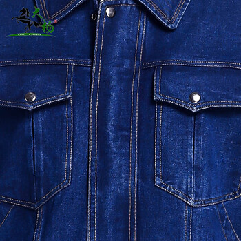 大杨316牛仔电焊工作服套装 汽修机修耐磨劳保服 企事业形象服拓展服 2XL码 定制