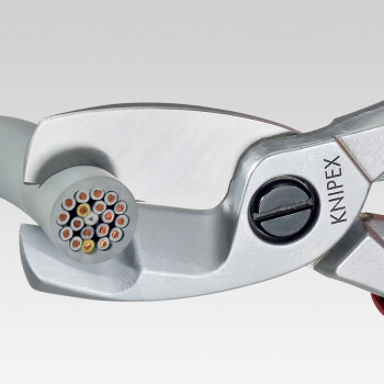 凯尼派克（KNIPEX）95 16 200 绝缘电工电缆剪 镀铬头 双色双重材料手柄 1000V 切割类工具 钢