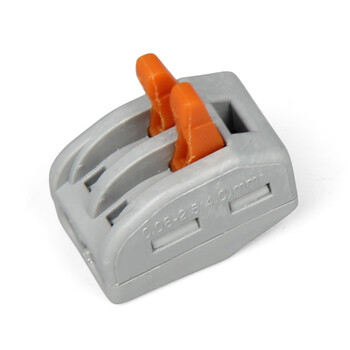 天旭接线端子软硬导线通用快速接线端子免螺丝压线帽2孔连接器4平方线可用PCT-212 10个