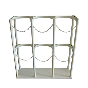 稳斯坦 WST117 钢瓶存储架 40L气瓶固定架 氧气瓶 氮气瓶固定架 (白-单瓶)