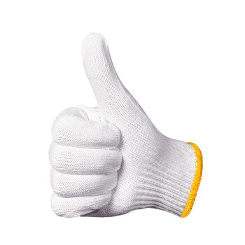 谋福 耐磨 一副装 棉纱手套 谋福手套码