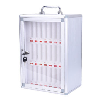 尚也307手机保管箱 24位 办公会议铝合金带锁车间手机收纳盒