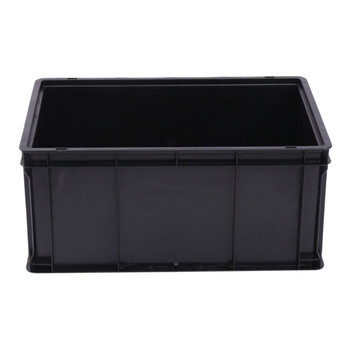 冰禹 AA13131 黑色周转箱收纳箱 电子元件盒 物料零件盒 545*415*370无盖