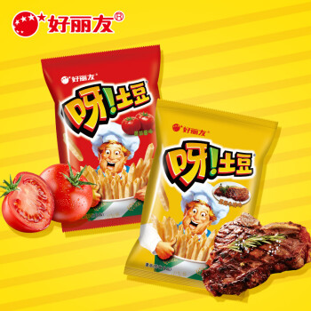 好丽友呀土豆薯条40g薯片膨化小零食钜惠麻辣小龙虾味40g袋