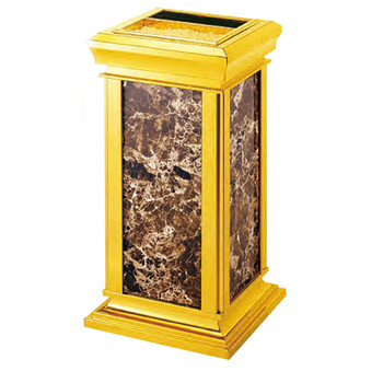 南 GPX-8A 金盖座地南方烟灰桶 镜金咖网 商场垃圾筒酒店落地烟灰桶立式果皮桶商用垃圾桶